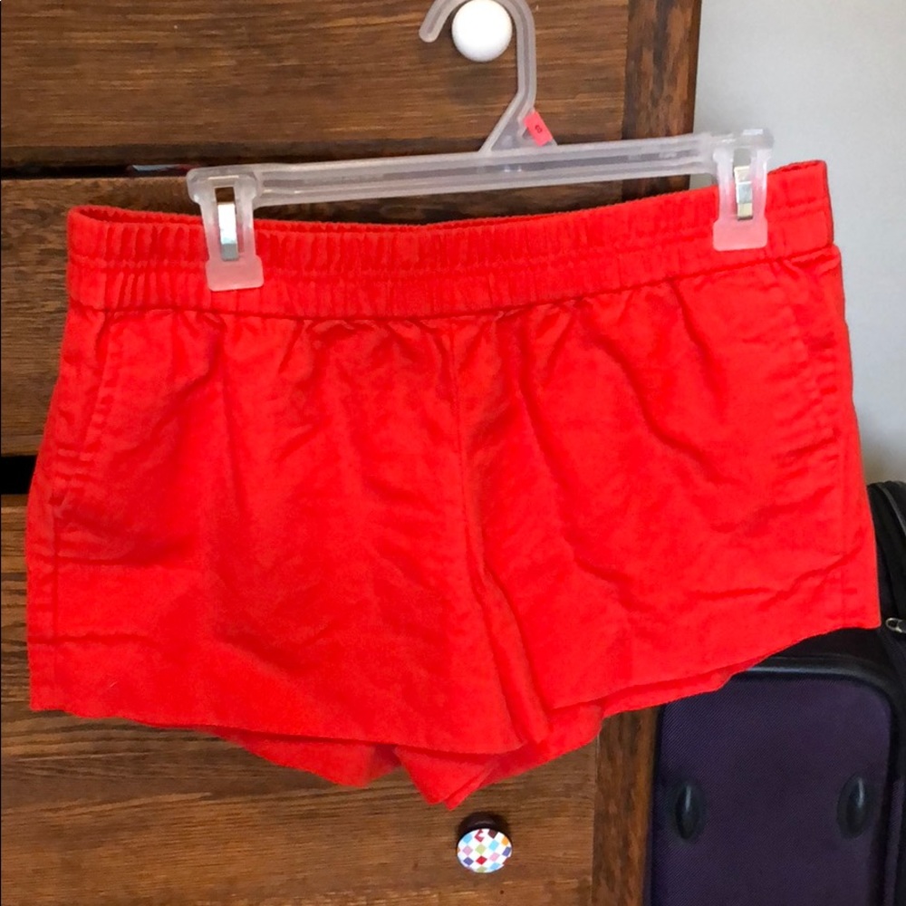 J crew boardwalk pull on shorts orange size 8